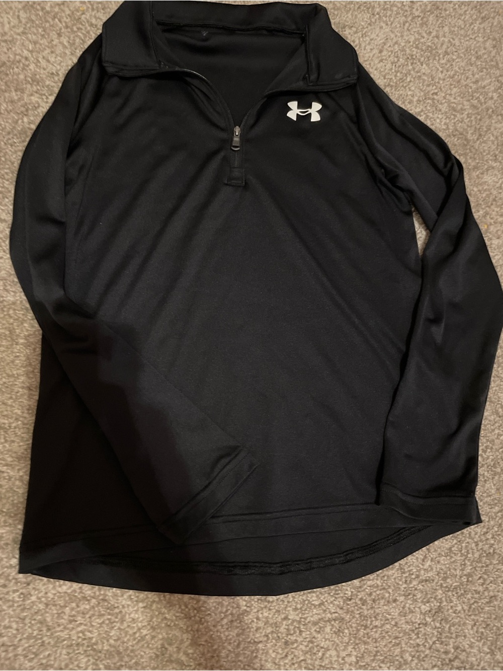 Under Armour boys Black Quarter-Zip Lightweight Pullover
